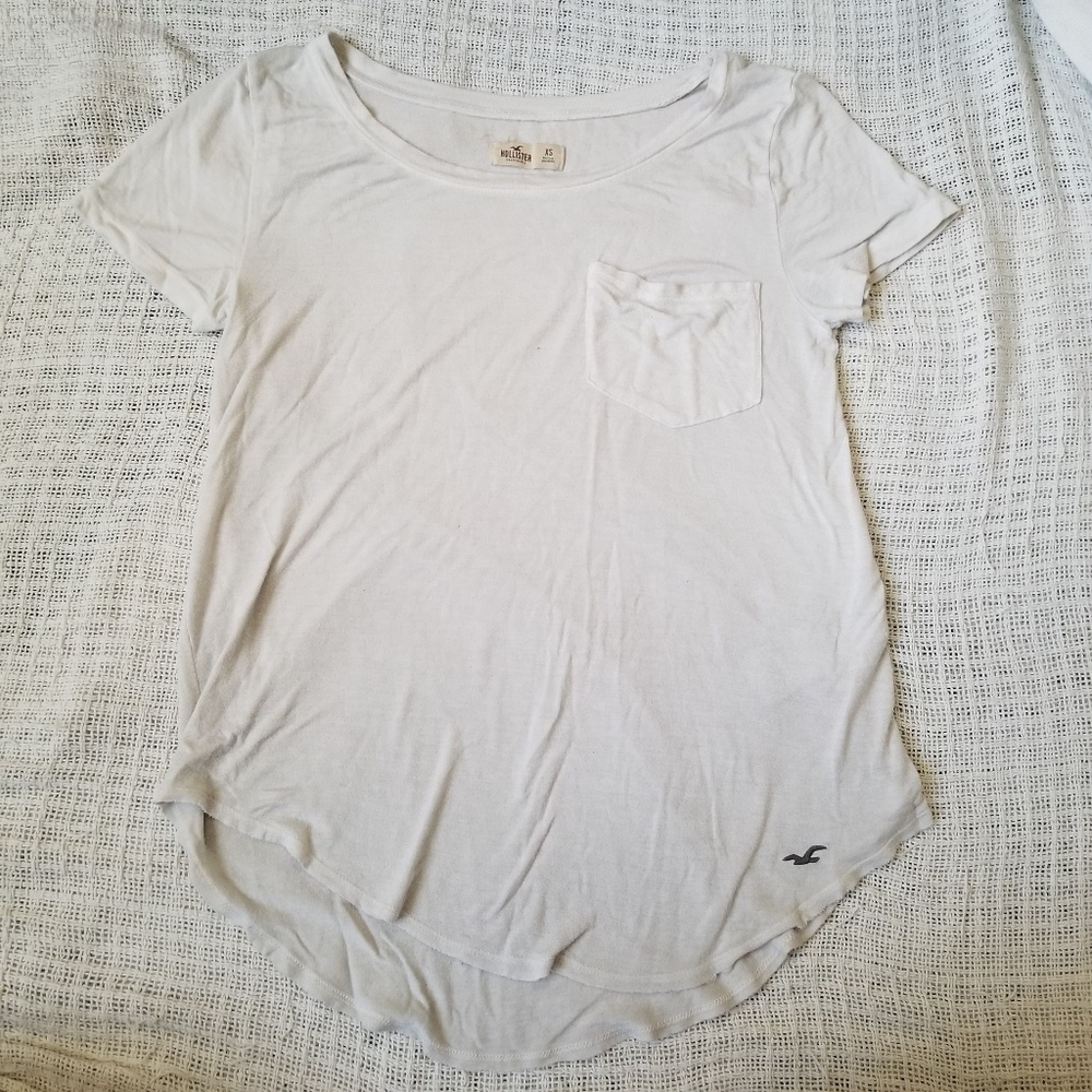 💫 Hollister White Pocket T-Shirt